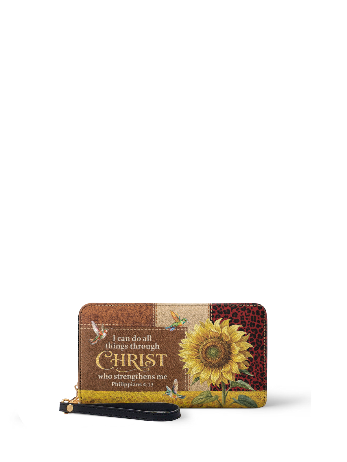 Dawn Philippians 4:13 Zip-Around Wristlet Wallet