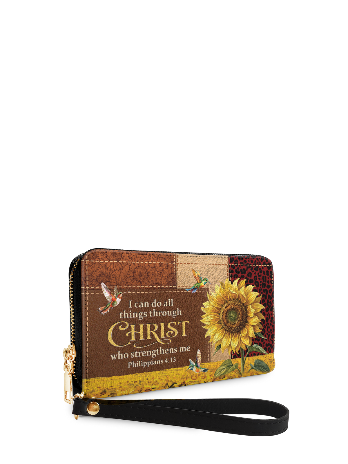 Dawn Philippians 4:13 Zip-Around Wristlet Wallet