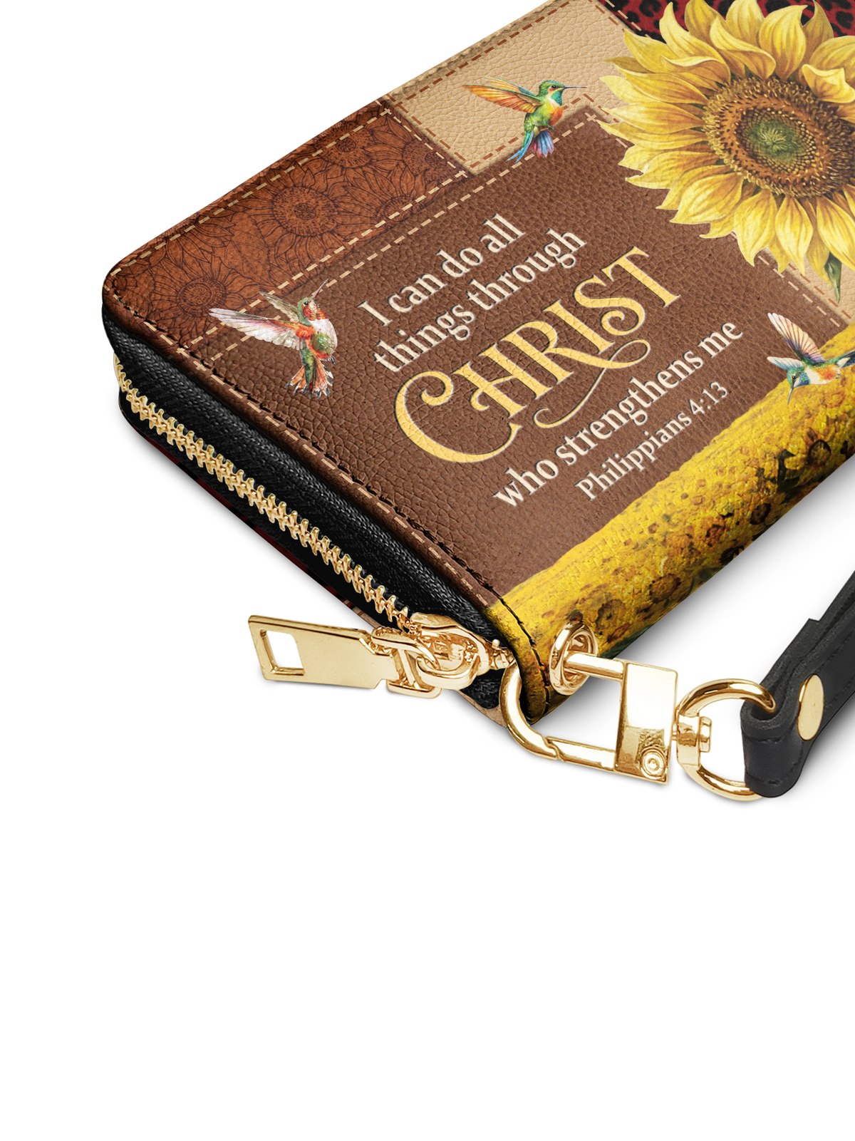 Dawn Philippians 4:13 Zip-Around Wristlet Wallet