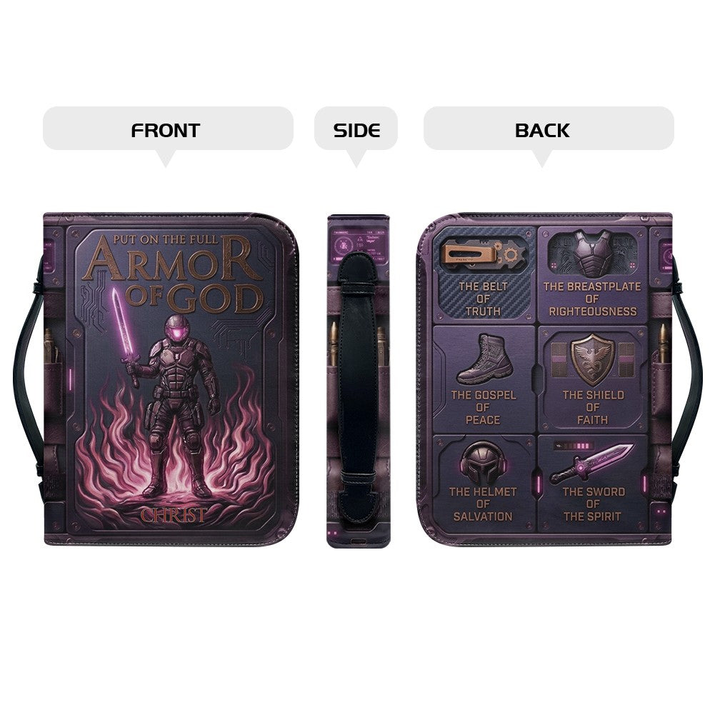 Personalized Cherry Red Armor of God Bible Case