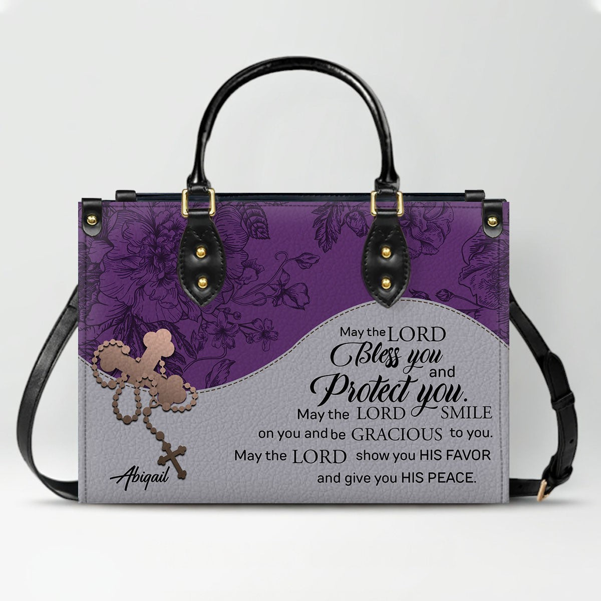 Personalized Christian Leather Handbag