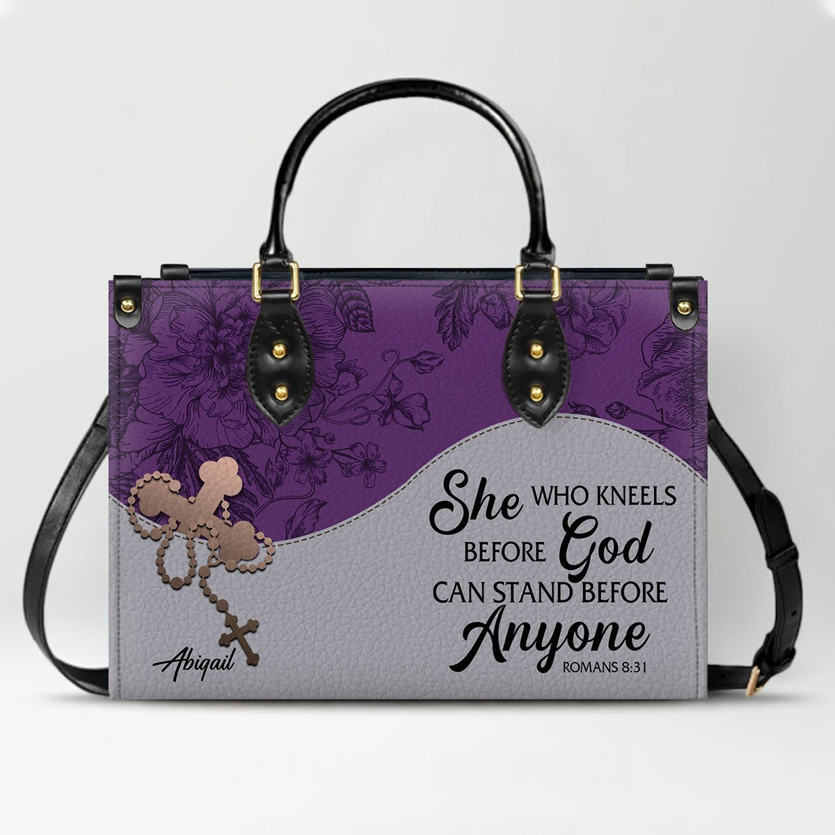 Personalized Christian Leather Handbag
