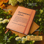 Personalized "Difference Maker" Leather Prayer Journal