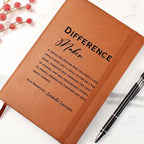 Personalized "Difference Maker" Leather Prayer Journal