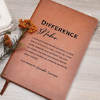Personalized "Difference Maker" Leather Prayer Journal