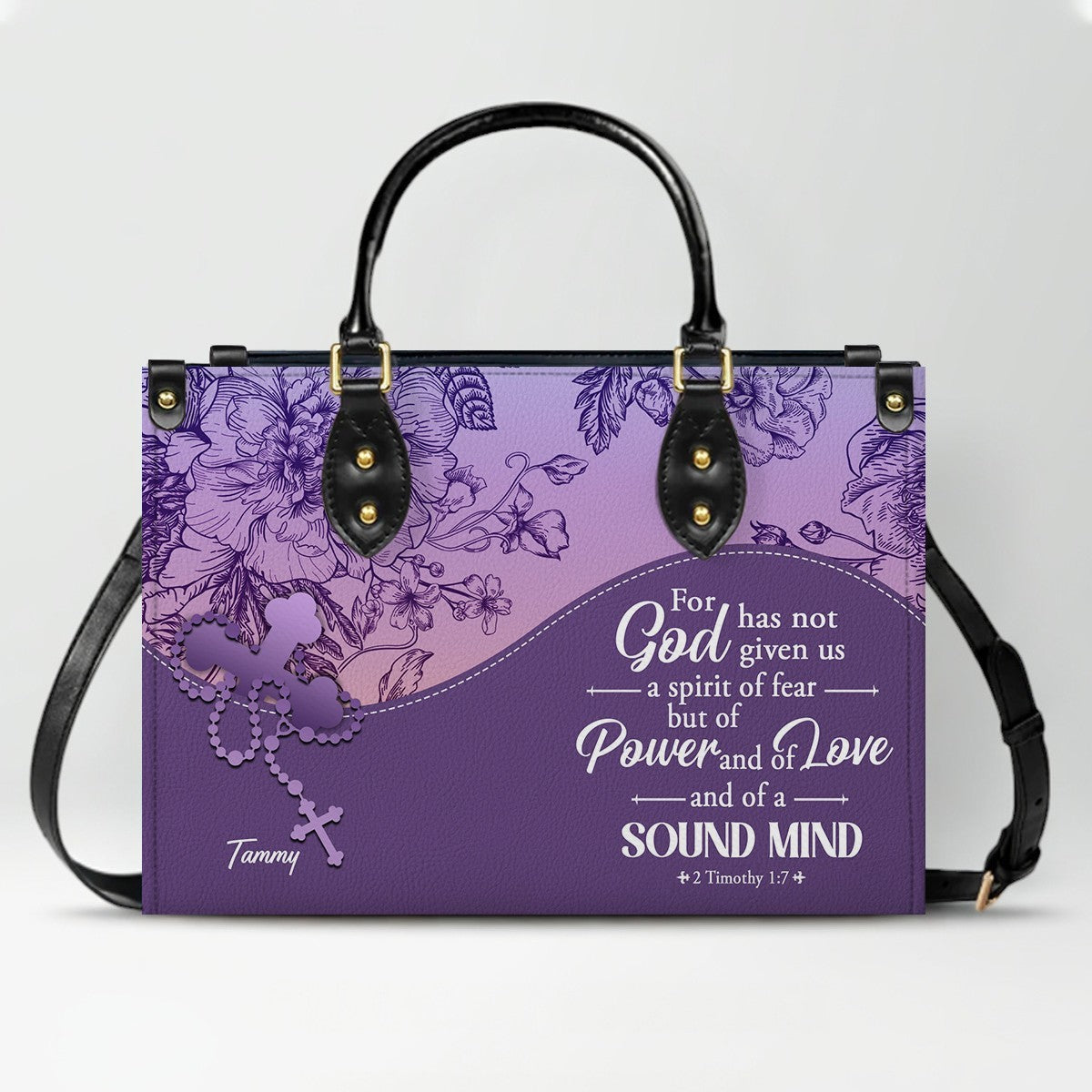 Sapphire Blue Personalized Christian Handbag