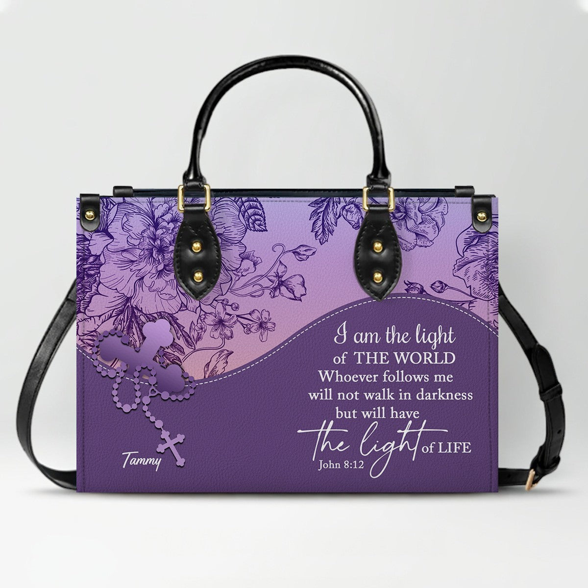Sapphire Blue Personalized Christian Handbag