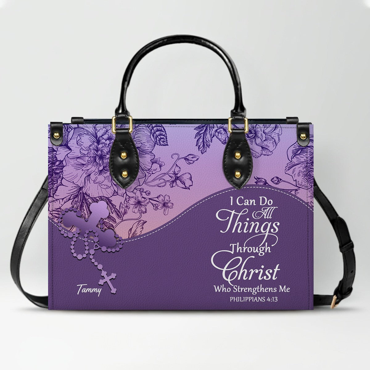 Sapphire Blue Personalized Christian Handbag