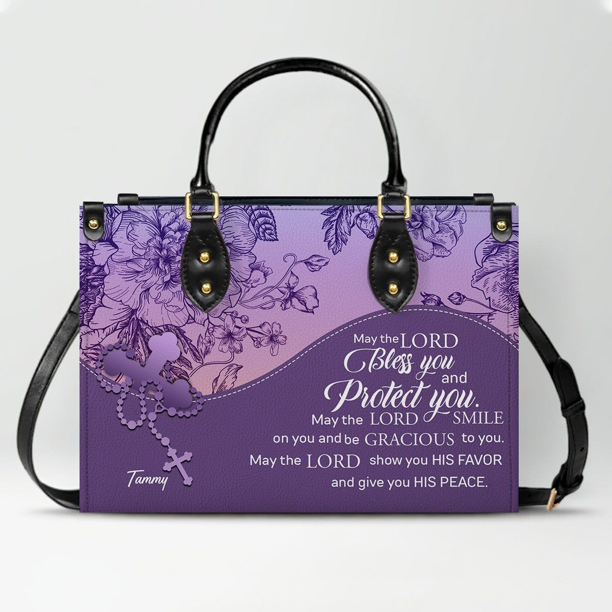 Sapphire Blue Personalized Christian Handbag