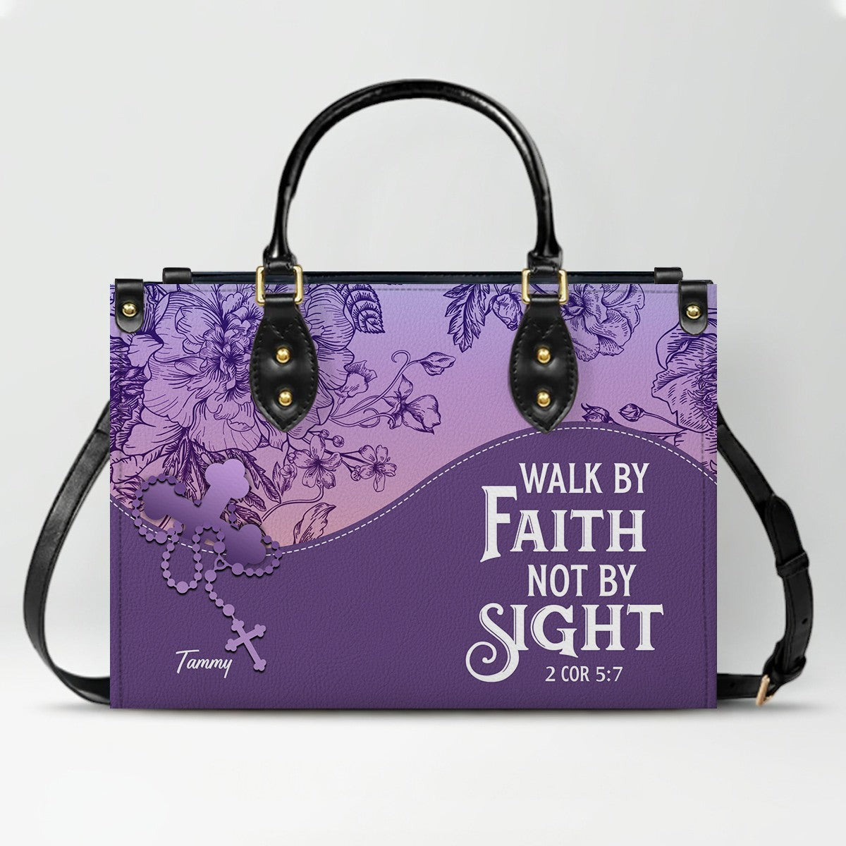 Sapphire Blue Personalized Christian Handbag