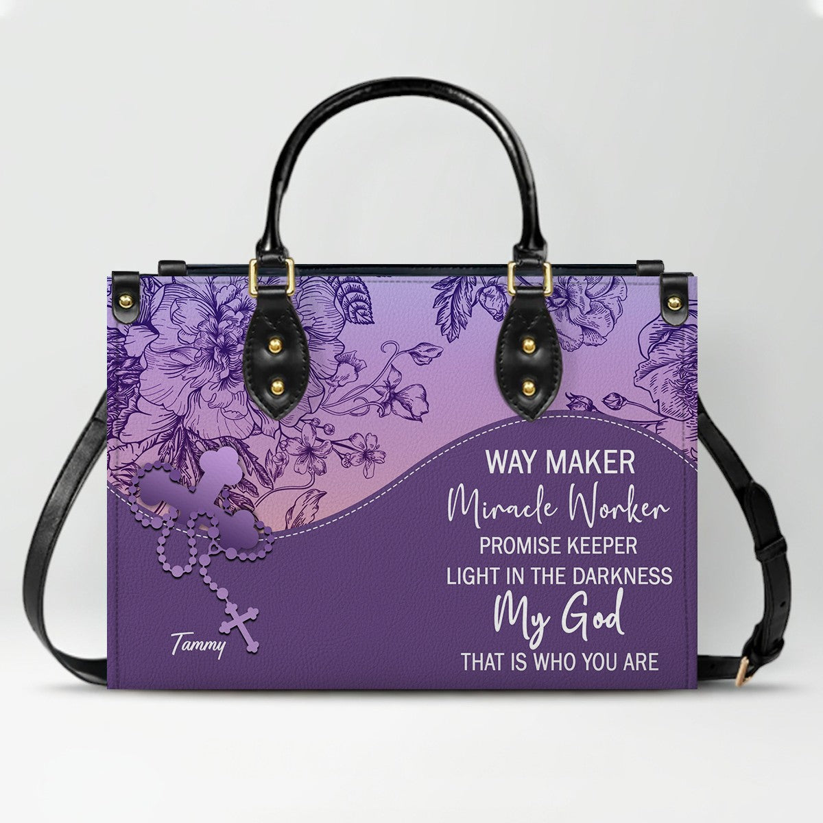 Sapphire Blue Personalized Christian Handbag
