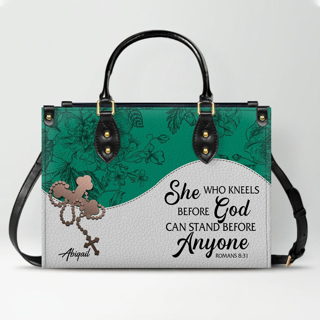 Personalized Christian Leather Handbag