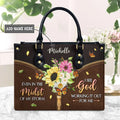 Inspirational Butterfly Flower Leather Bag