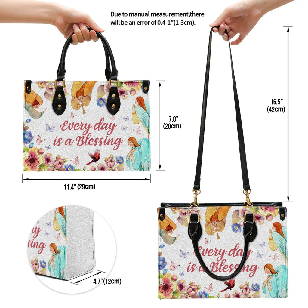 Every Day Is A Blessing Personalized Leather Tote