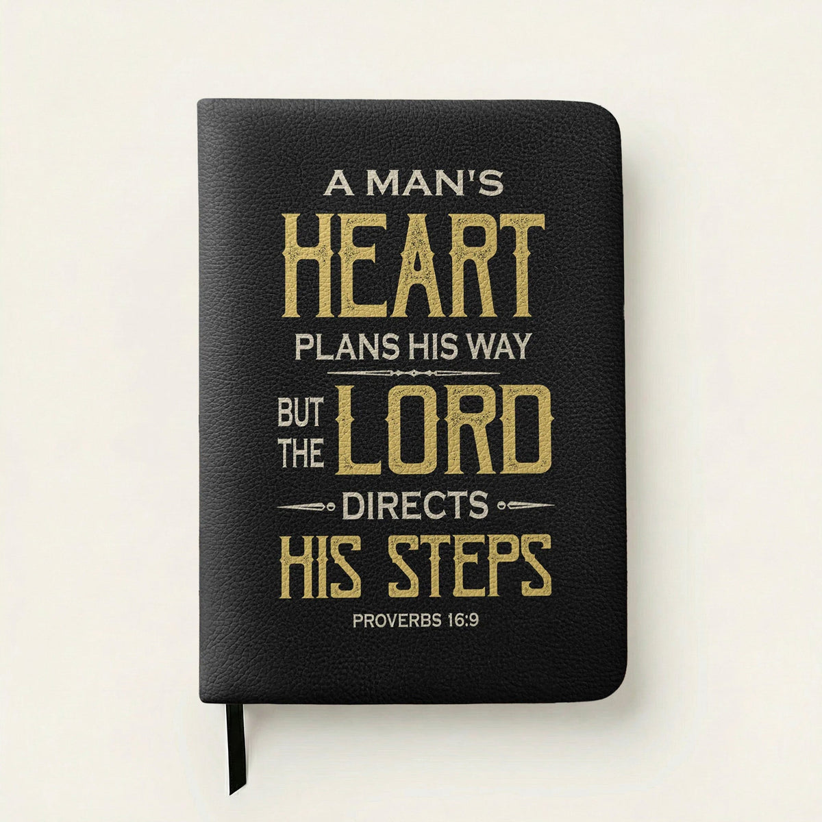 Guided Proverbs 16:9 Leather Prayer Journal