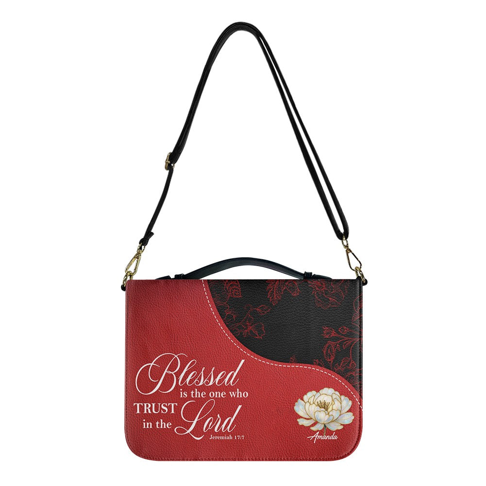 Personalized Red Bible Cover with Scripture