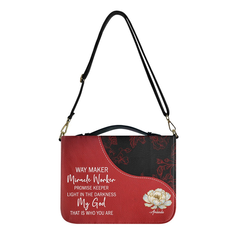 Personalized Red Bible Cover with Scripture