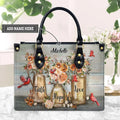 Faith Hope Love Personalized Leather Handbag