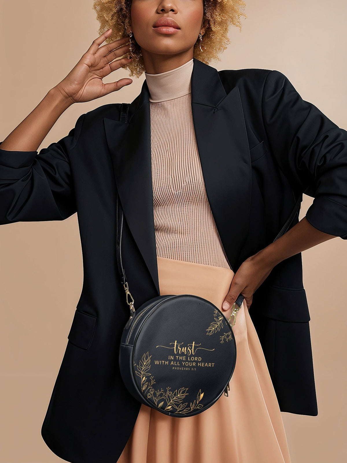 Proverbs 3:5 Trust Circle Crossbody Bag