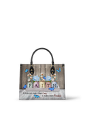 Faith Christian Leather Tote Handbag
