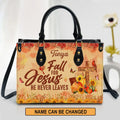 Fall For Jesus Cardinal & Sunflower Leather Bag