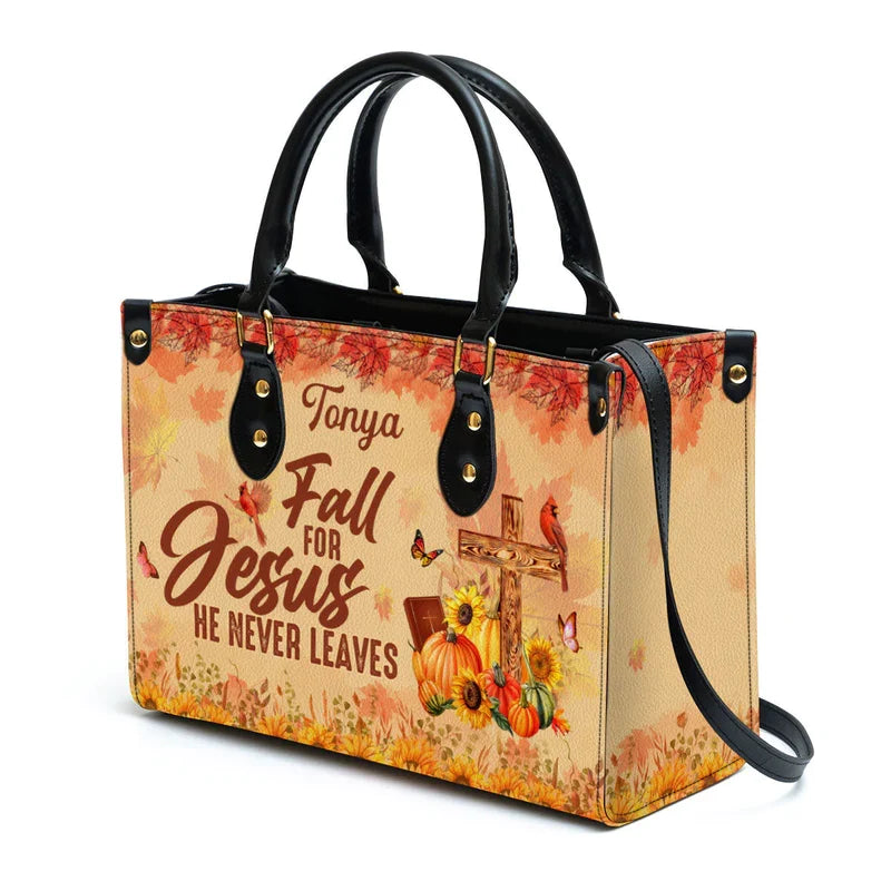 Fall For Jesus Cardinal & Sunflower Leather Bag