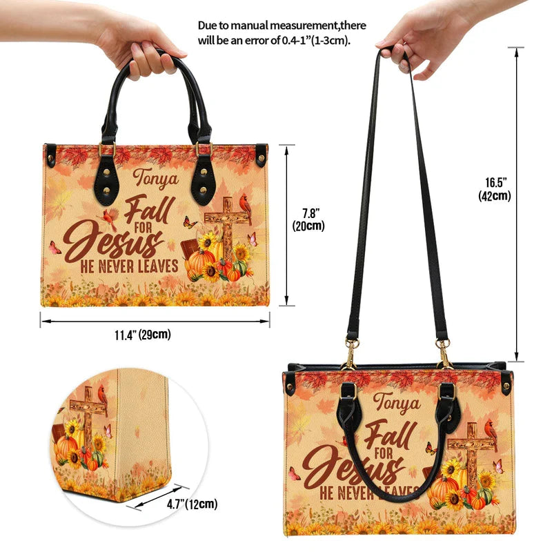Fall For Jesus Cardinal & Sunflower Leather Bag
