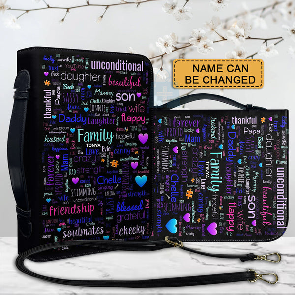 Personalized Family Bible Cover with Handle