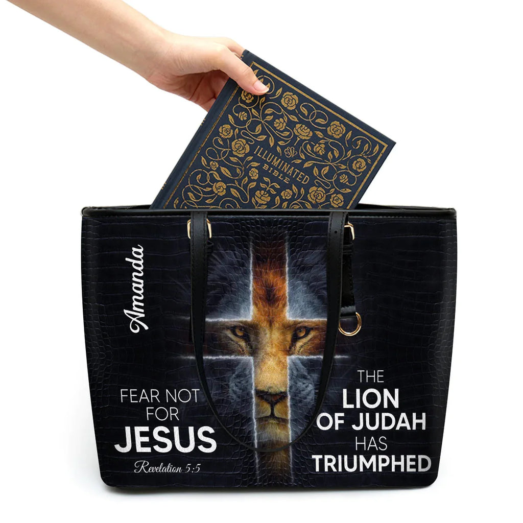 Lion of Judah Personalized Leather Handbag
