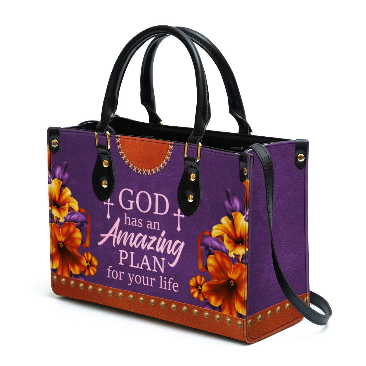 Personalized God Has An Amazing Plan Leather Tote