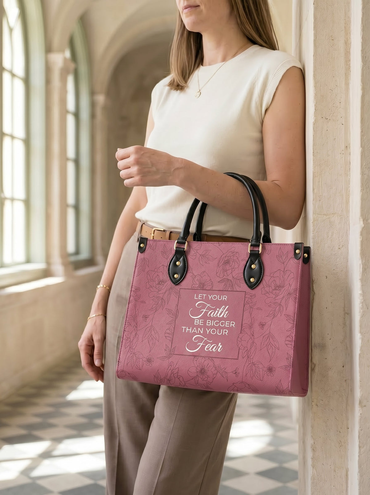 Flourish Classic Leather Handbag
