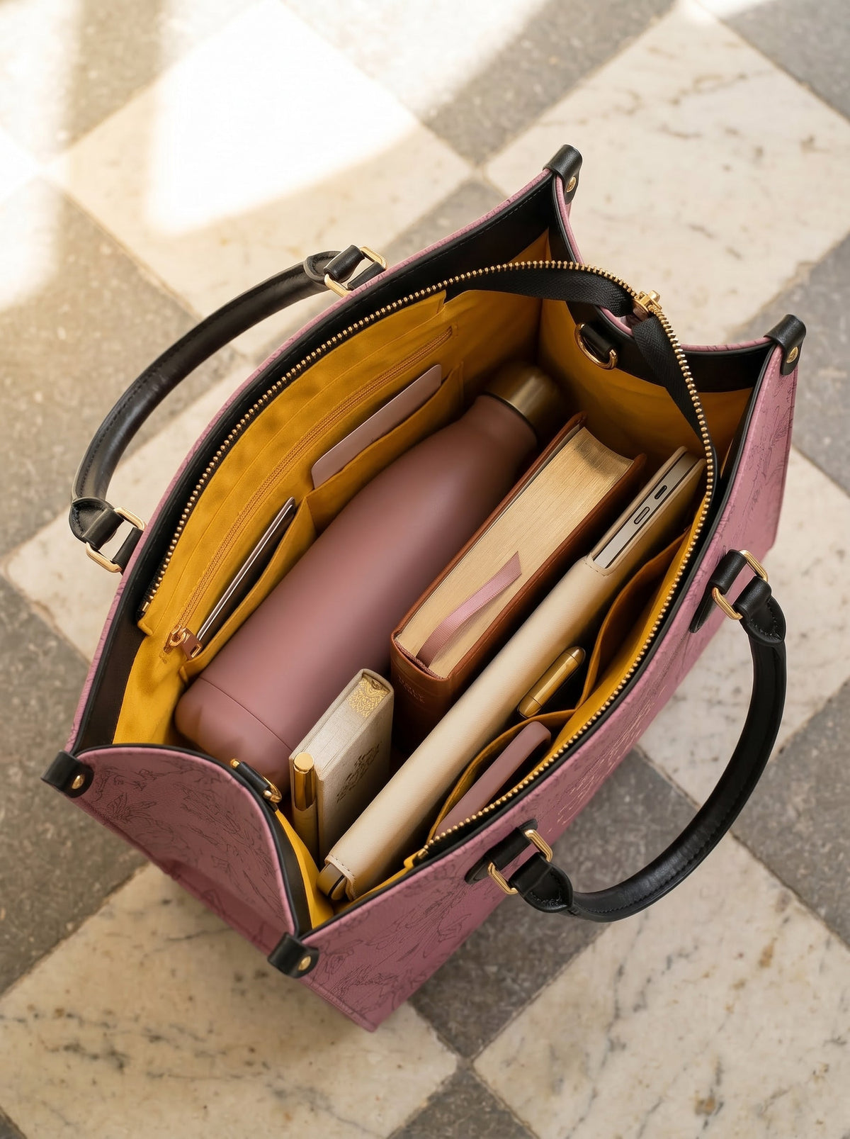 Flourish Elegant Leather Handbag