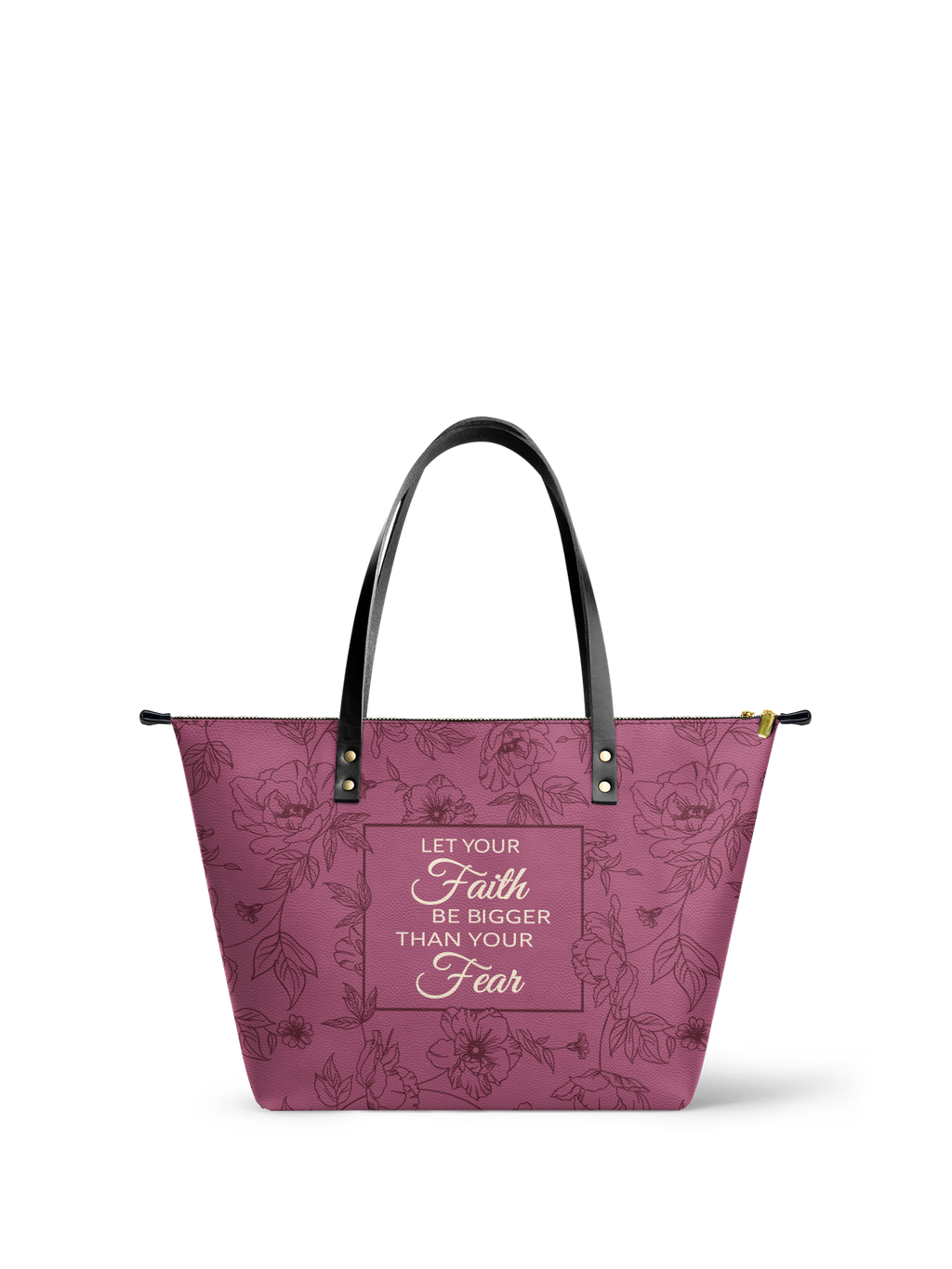 Flourish Elegant Leather Tote Bag