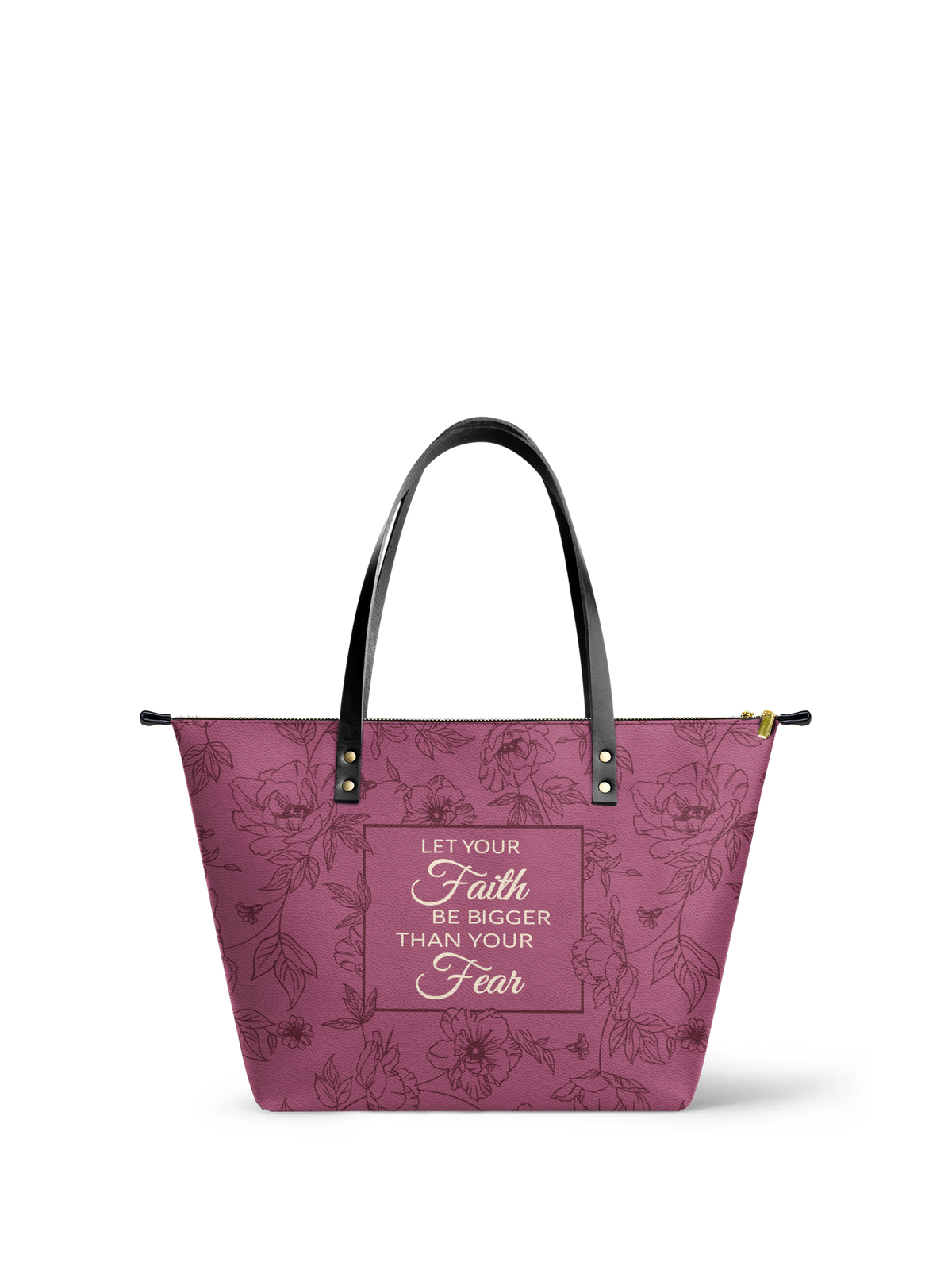 Flourish Elegant Leather Tote Bag
