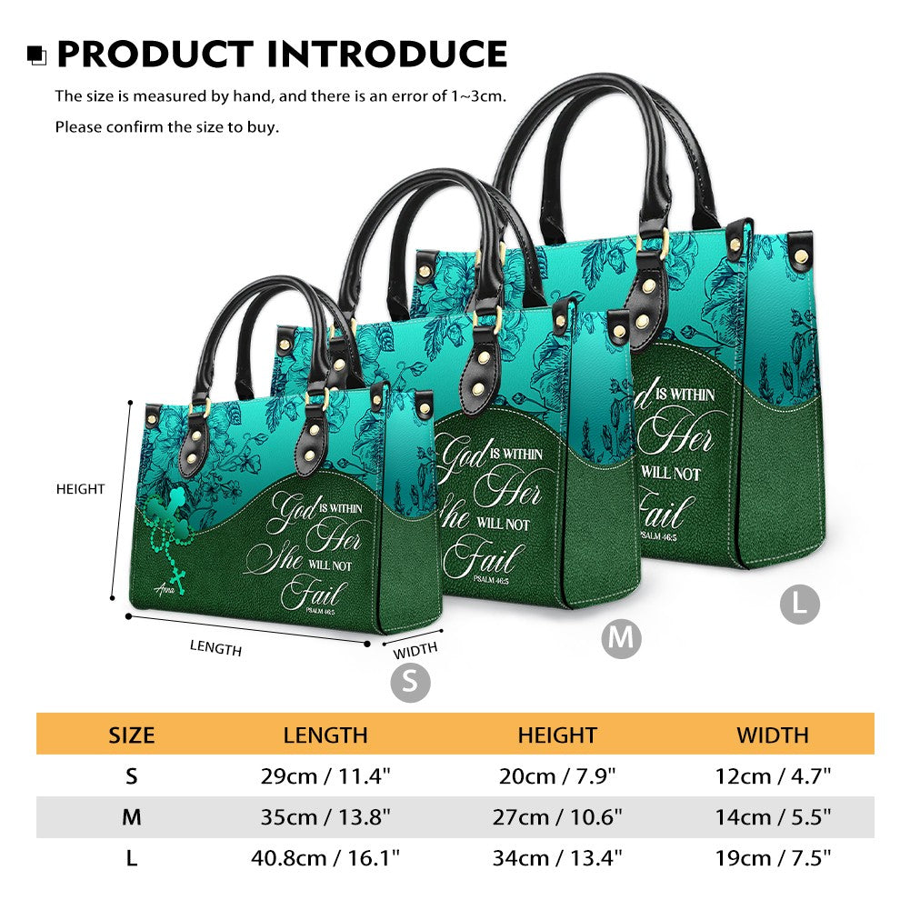 Personalized Christian Leather Handbag Set