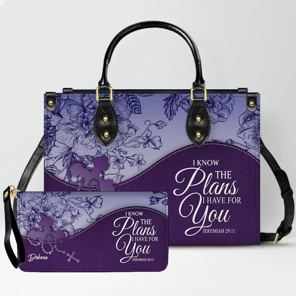 Personalized Christian Leather Handbag & Wallet