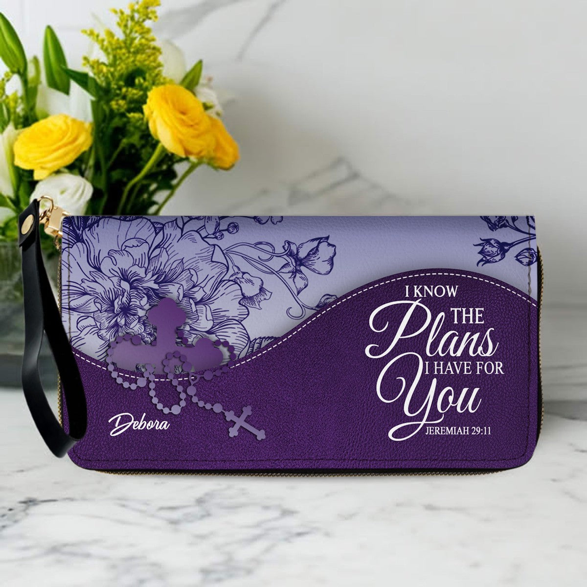 Personalized Christian Leather Handbag & Wallet