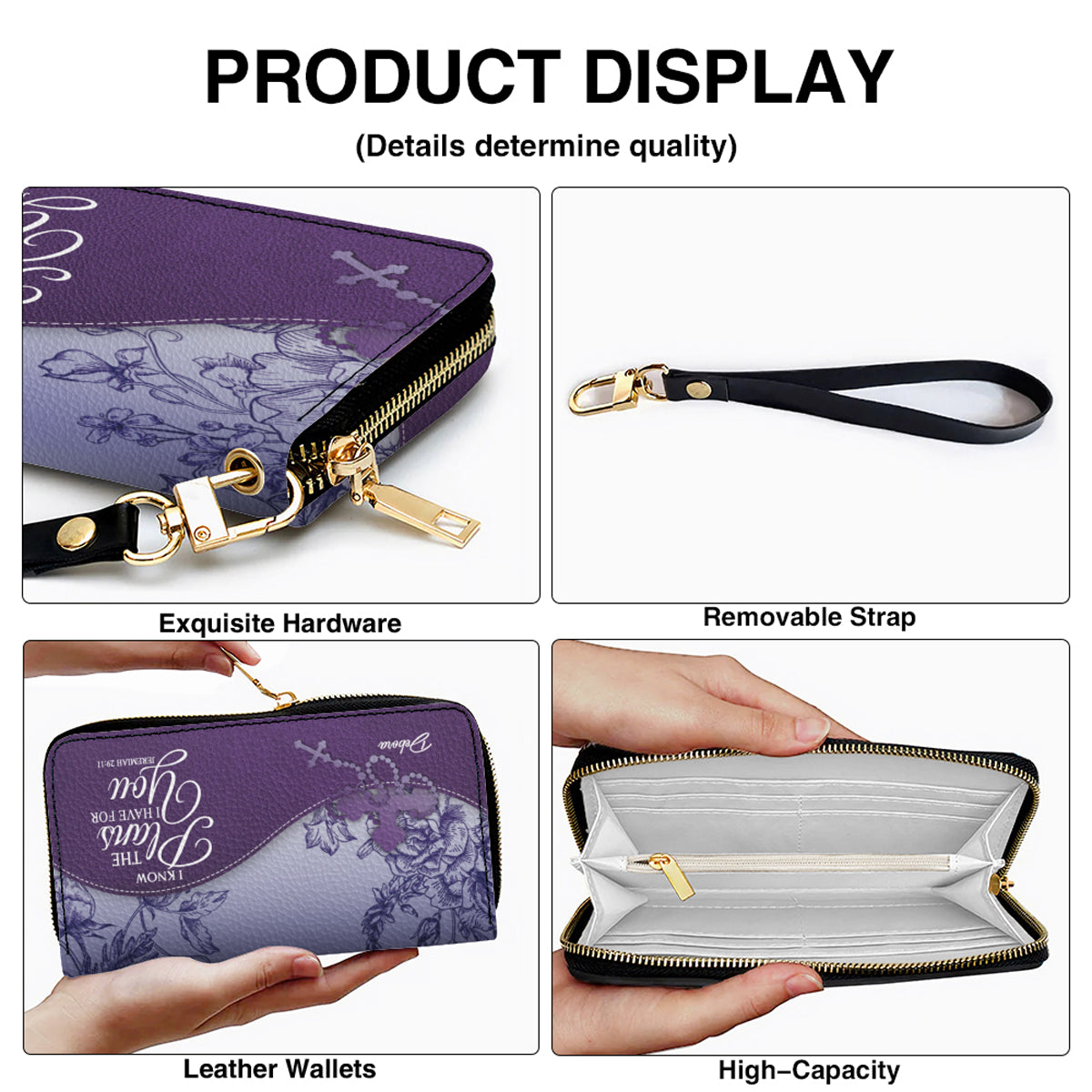 Personalized Christian Leather Handbag & Wallet