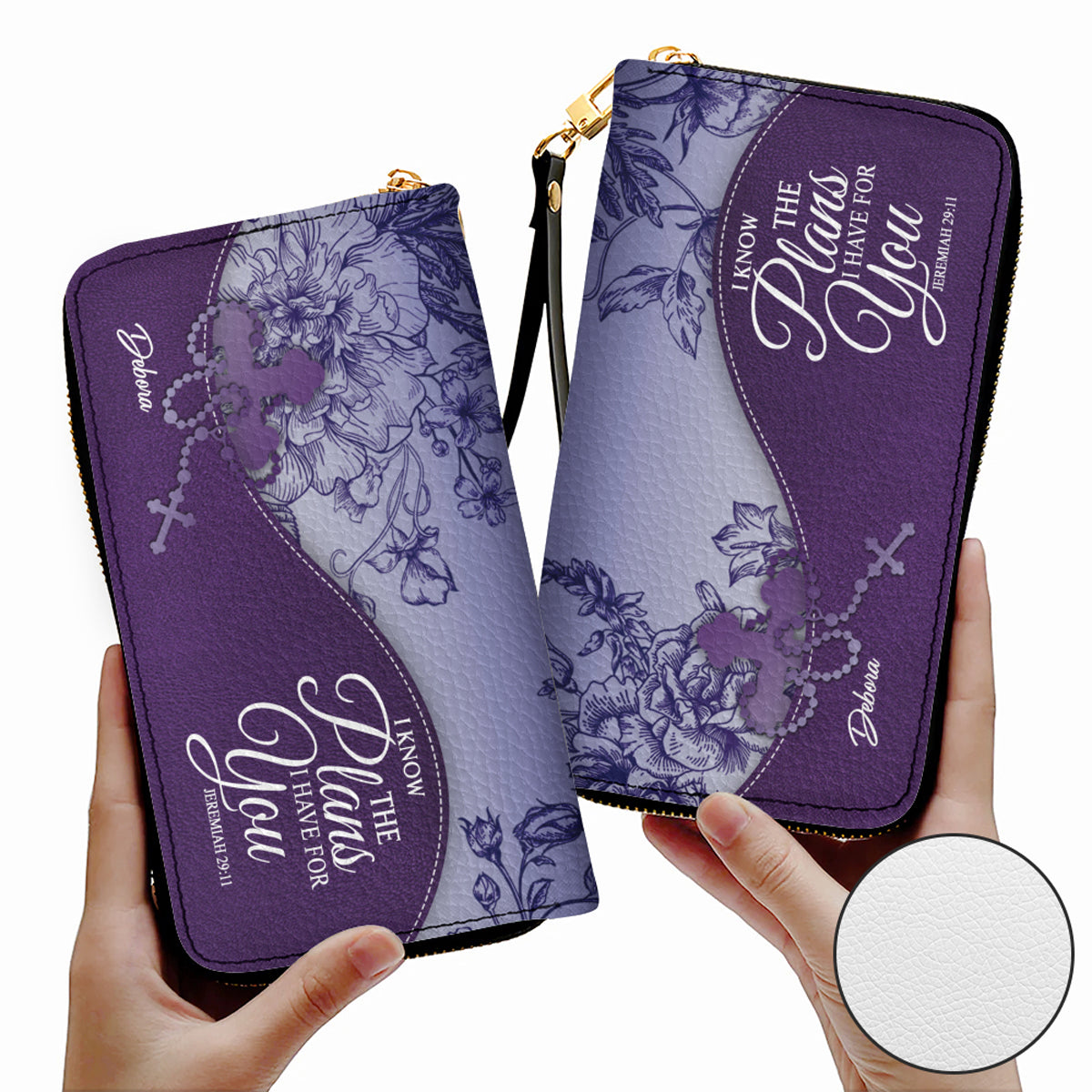 Personalized Christian Leather Handbag & Wallet