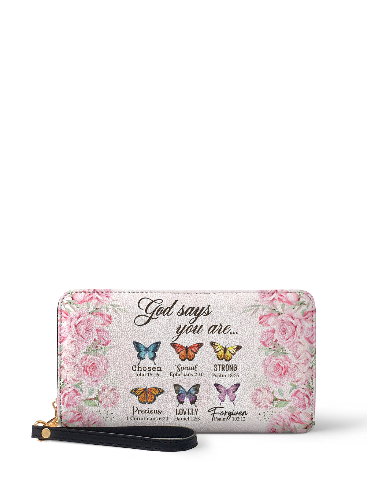 Flutter Butterfly Zip-Around Wallet
