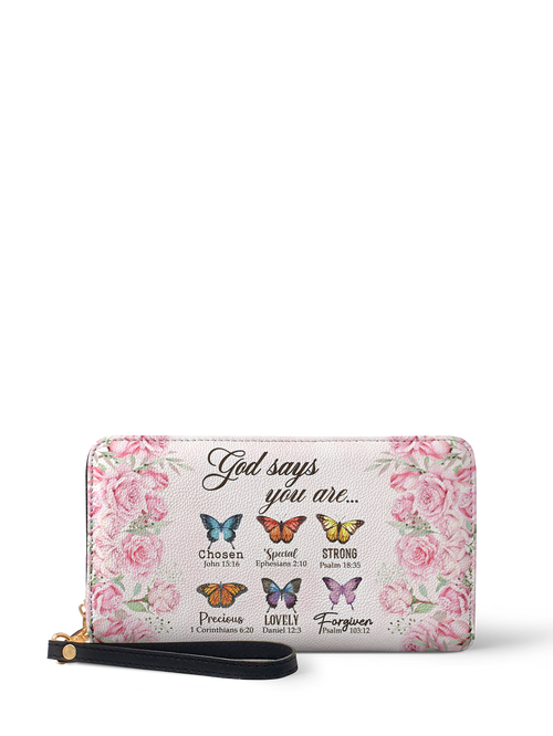 Flutter Butterfly Zip-Around Wallet