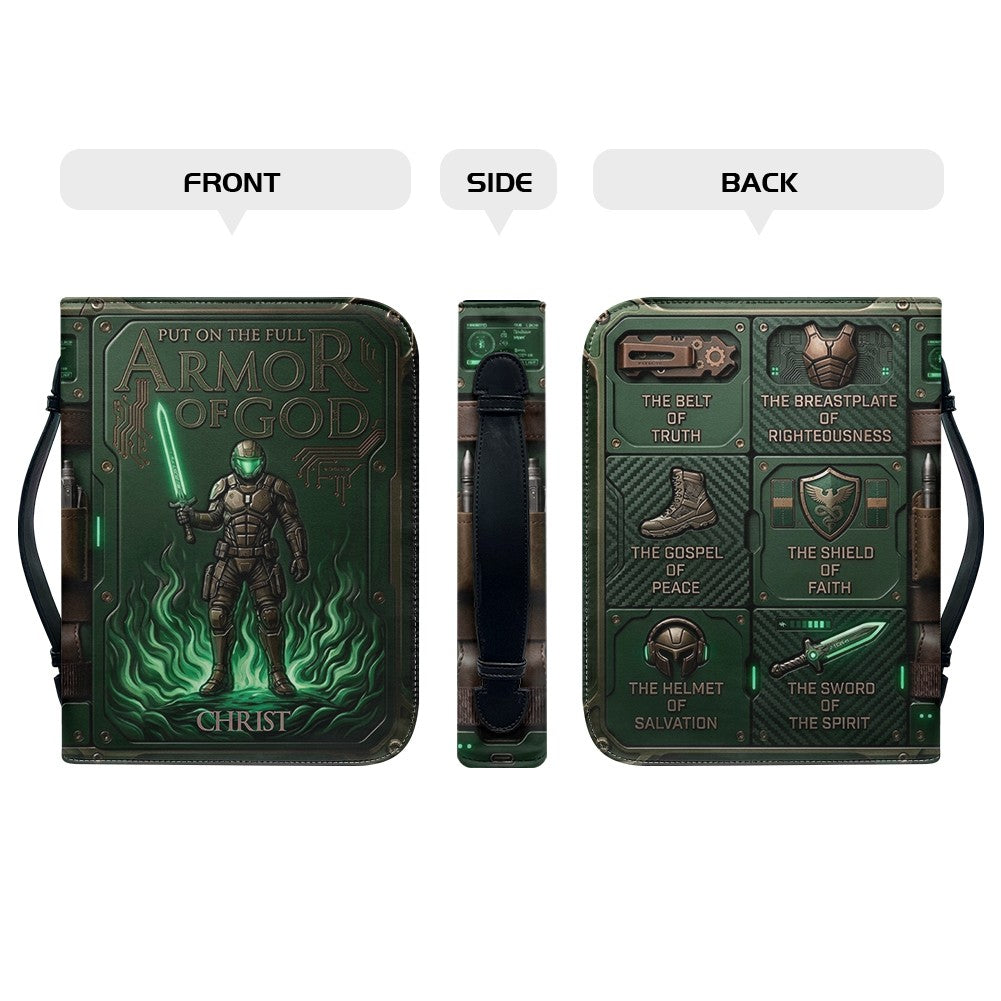 Personalized Armor of God Leather Bible Cover
