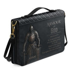 Personalized Brown Lion "Armor of God" Leather Bible Cover