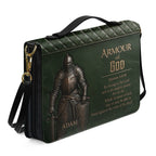 Personalized Brown Lion "Armor of God" Leather Bible Cover