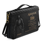 Personalized Brown Lion "Armor of God" Leather Bible Cover