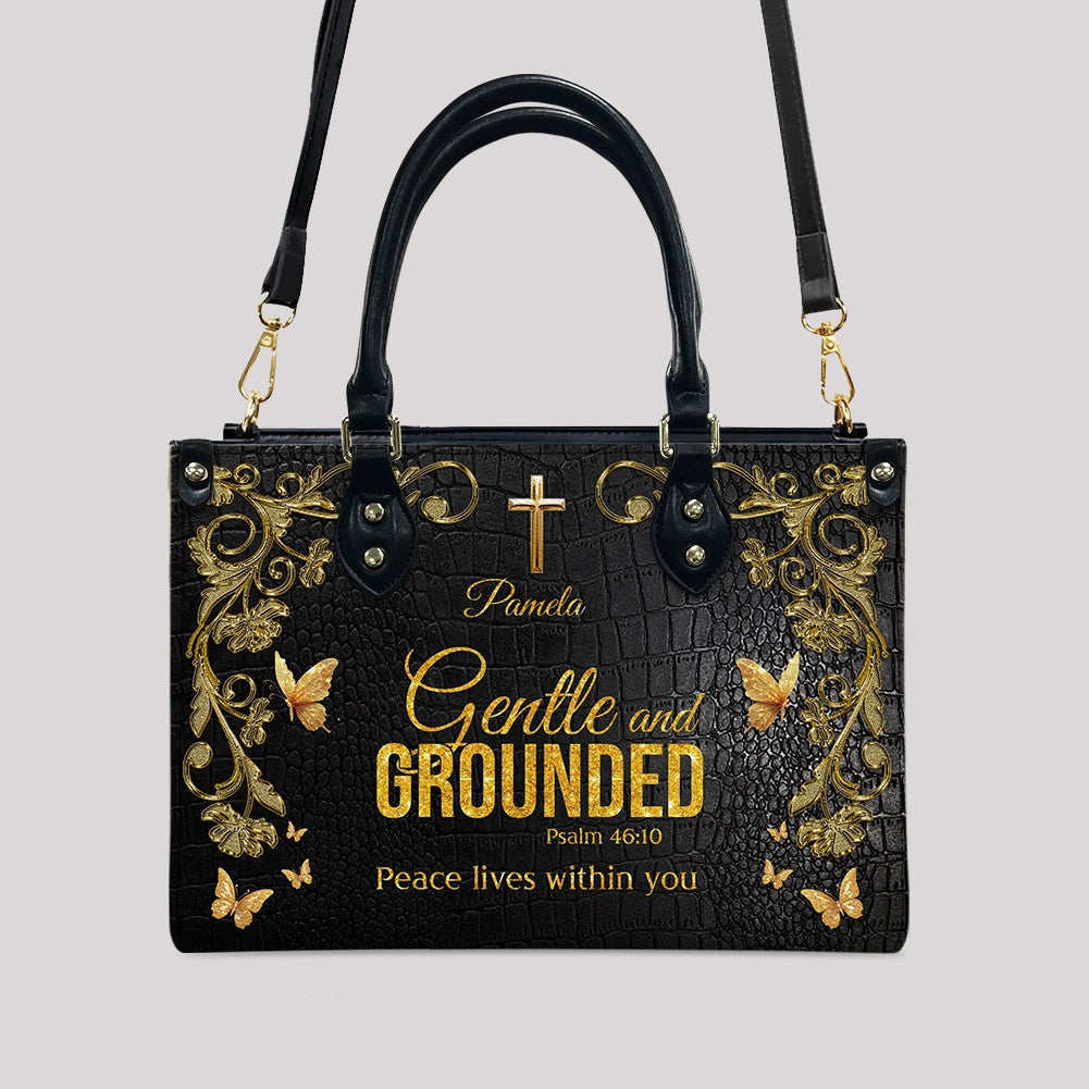 Peaceful Christian Leather Tote - DISC Type S