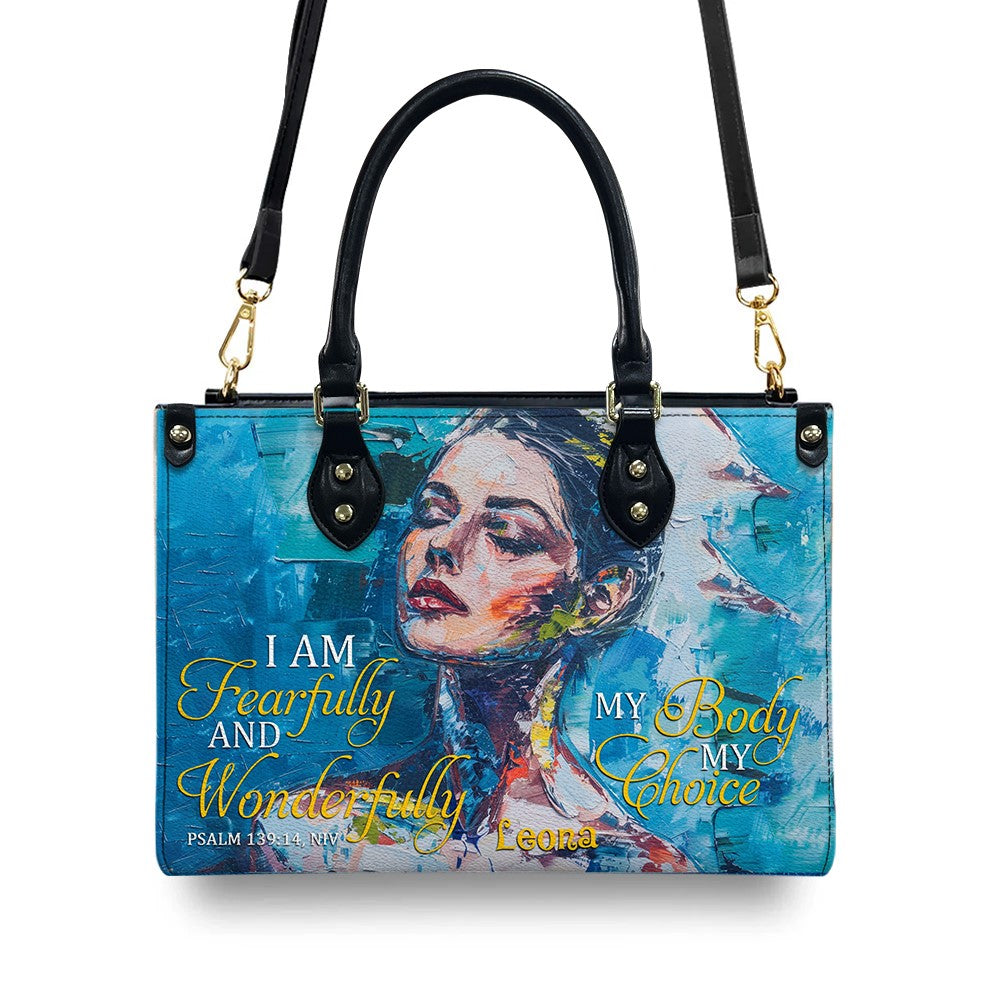 My Body My Choice Personalized Leather Handbag