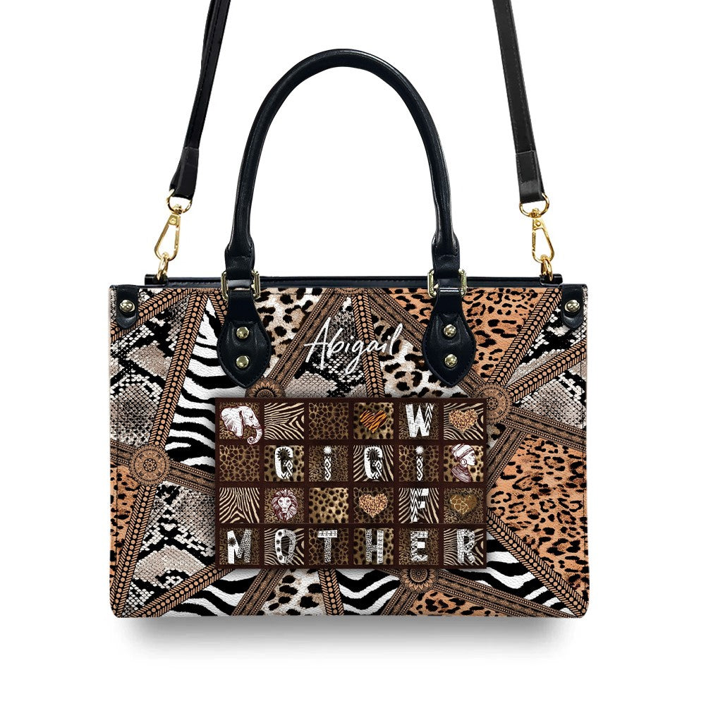 Personalized Christian Leather Tote Bag