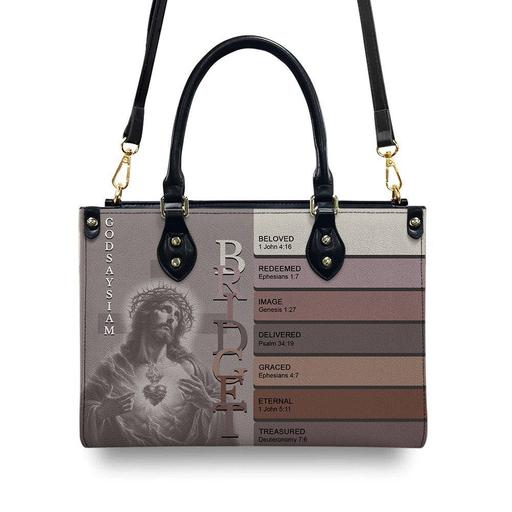 Personalized Christian Leather Handbag & Clutch