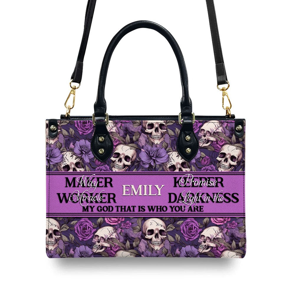 Personalized Christian Leather Tote Bag